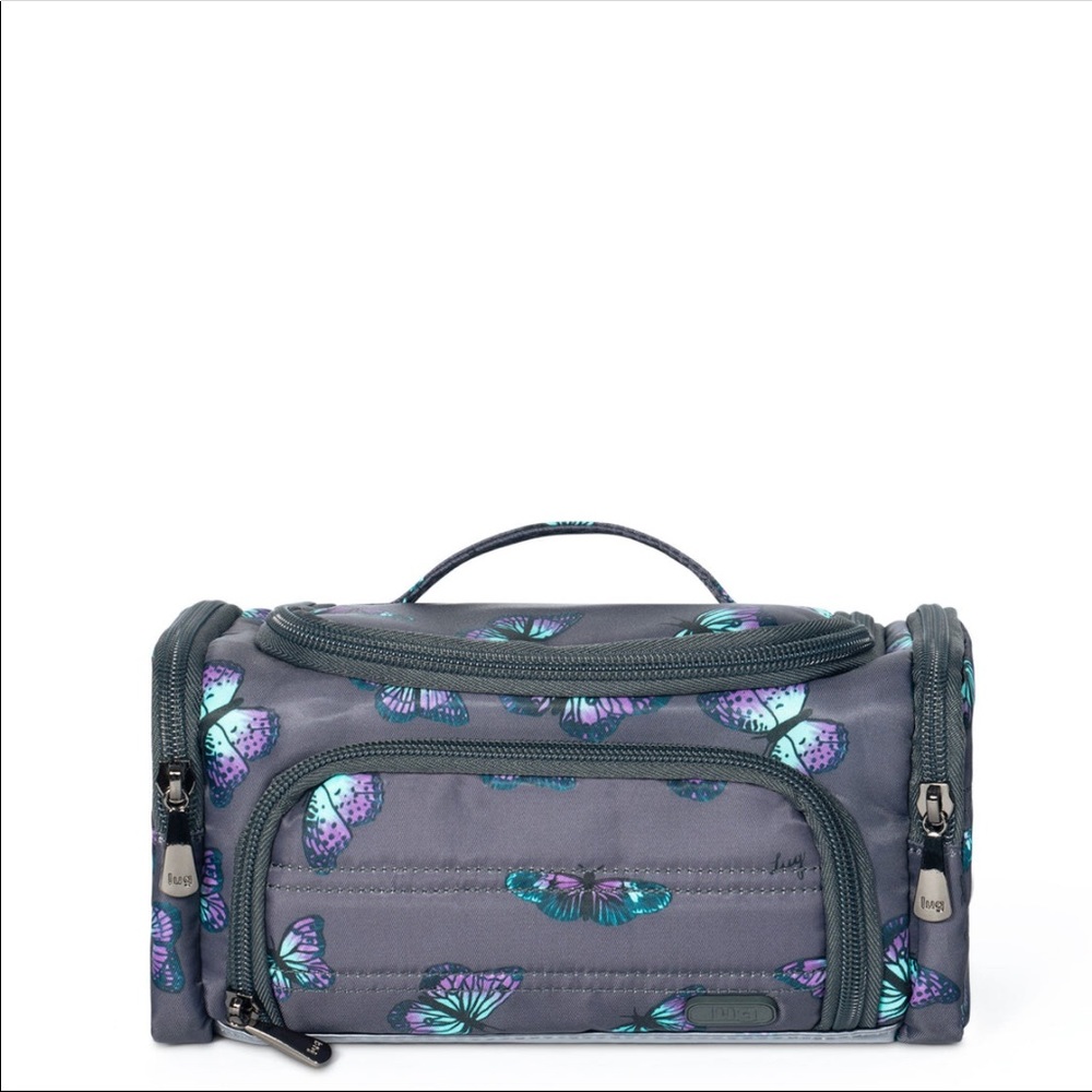 NWT Lug Mini Trolley Cosmetic Case in Butterfly Gray